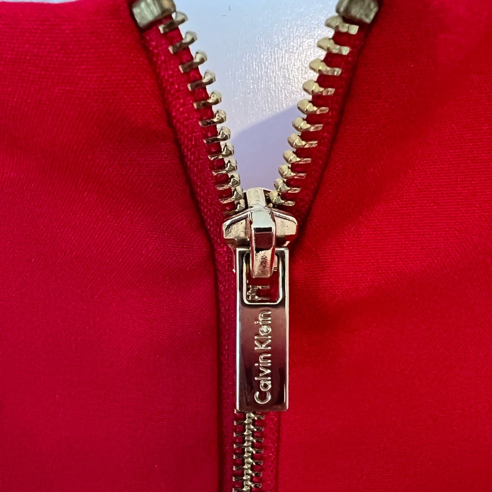 Calvin Klein Red Fit and Flare dress. Size 10 - Picture 5 of 7